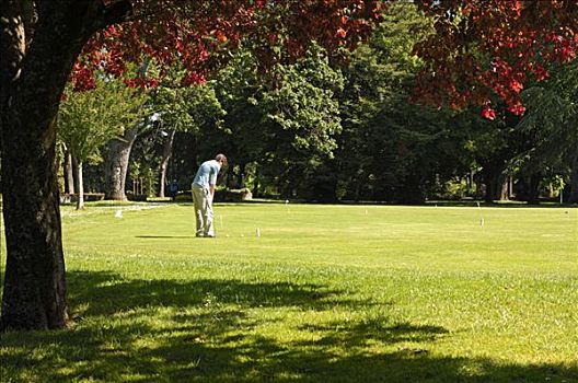 公共花园,高尔夫球场,维多利亚,温哥华岛,不列颠哥伦比亚省,加拿大