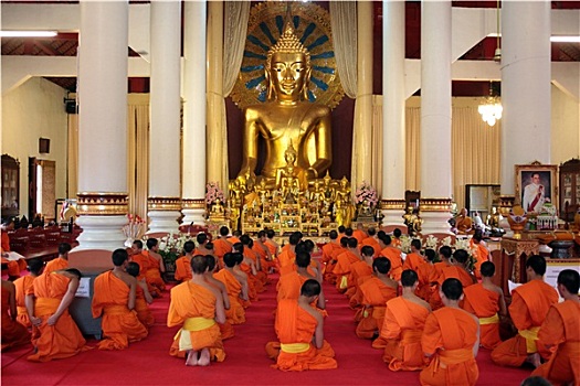 亚洲,泰国,清迈,寺院,唱