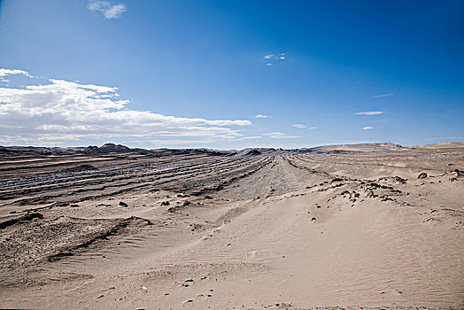青海柴达木盆地332国道德令哈----茫崖段五百公里戈壁沙滩无人区