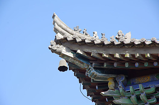 西安香积寺古建筑的屋檐