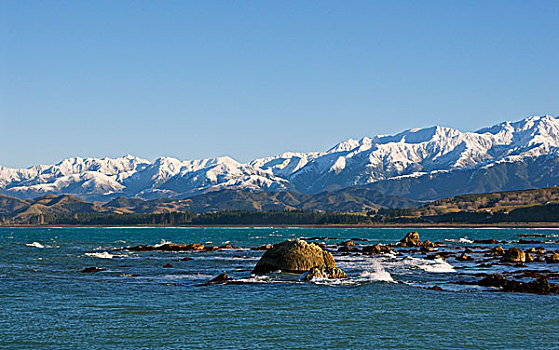 风景,山,山脉,南,山峦,南岛,新西兰