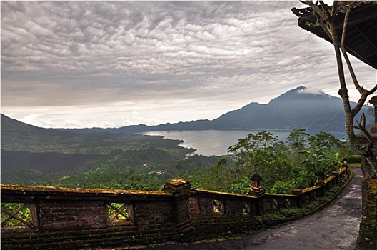 风景,巴图尔,火山,巴厘岛,印度尼西亚
