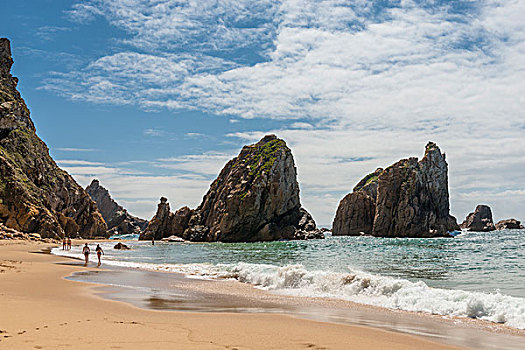 海滩,湾,卡斯卡伊斯,海岸,里斯本