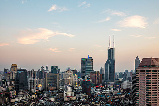 上海,黄浦江,两岸,夜景