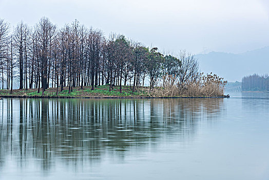 杭州湘湖风光水墨湘湖