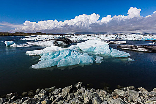 风景,冰,结冰,湖水,杰古沙龙湖,冰岛