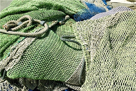 渔网,钓具,港口,马略卡岛
