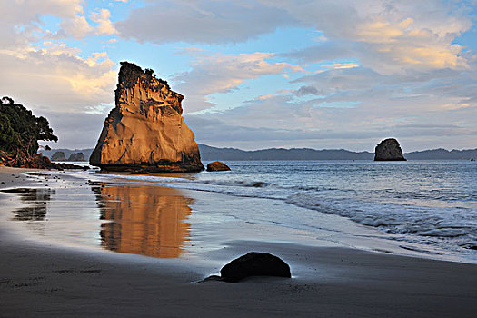 岩石构造,大教堂,小湾,北岛,新西兰