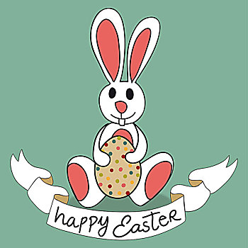 高兴,复活节兔子