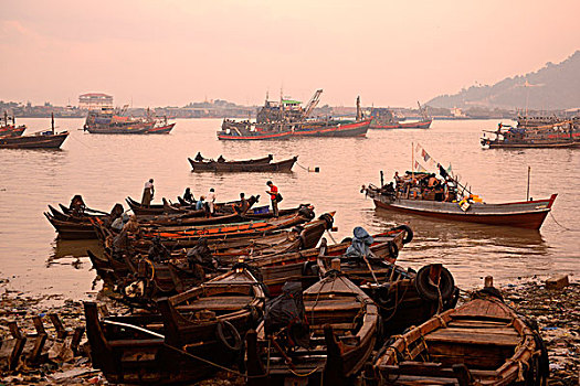 亚洲,缅甸,港口