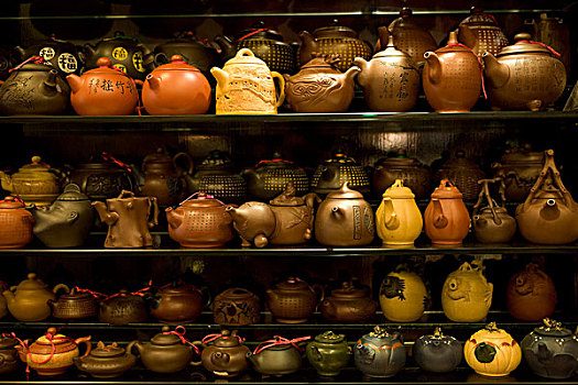 茶壶,展示,豫园,商业中心,上海,中国