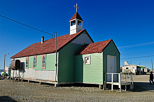教堂,坚决,因纽特人,乡村,岛屿,通道西北部,努纳武特,加拿大,北极