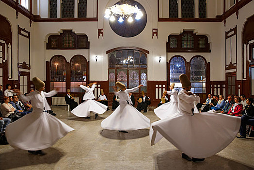 旋转,跳舞,狂舞托钵僧,火车站,伊斯坦布尔,土耳其,欧洲,省,亚洲