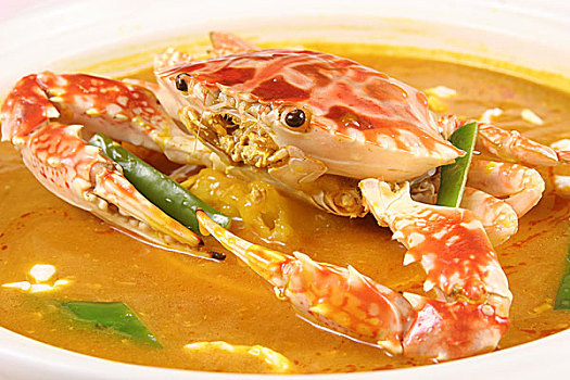 泰皇咖喱蟹,颜色加黄