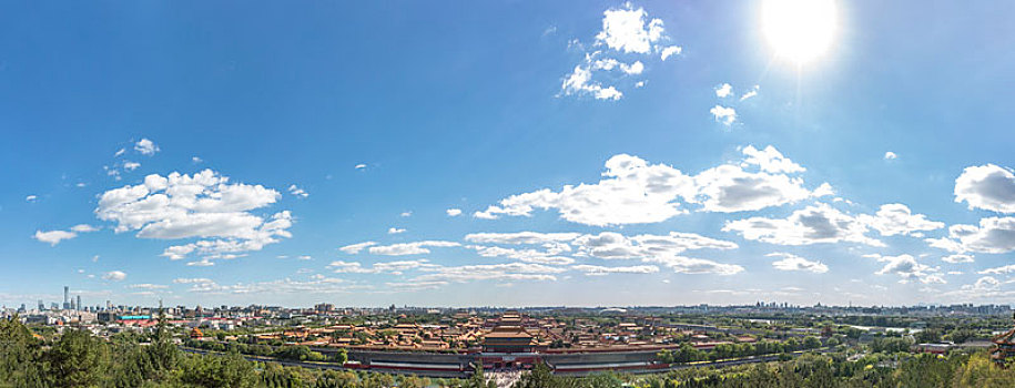 俯瞰北京故宫全景