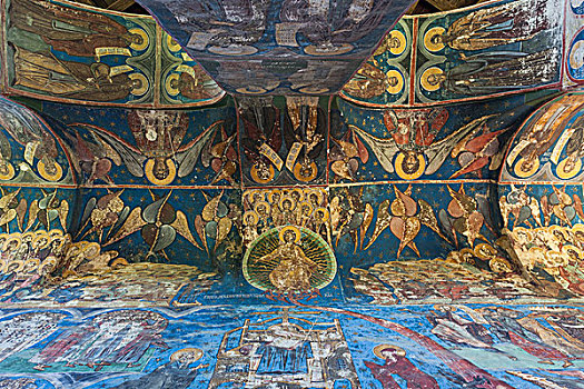 罗马尼亚,布科维纳,区域,寺院,幽默,16世纪,宗教,壁画