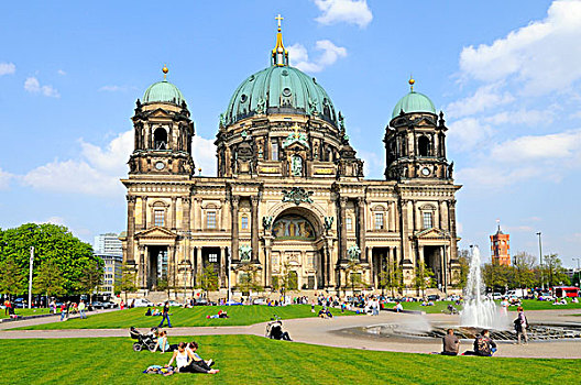 柏林,大教堂,喷泉,博物馆岛,联合国教科文组织,世界,文化遗产,场所,德国,欧洲