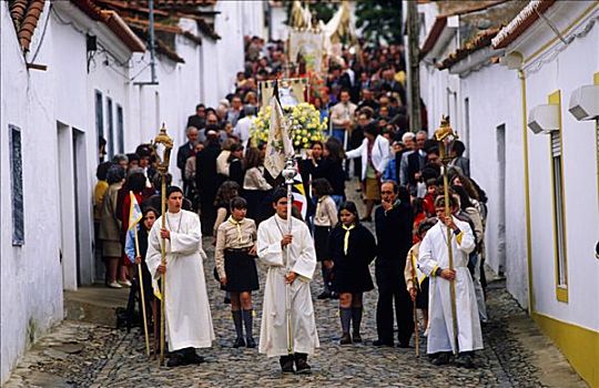 葡萄牙,传统,复活节,游行
