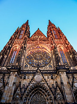 圣维特大教堂,大教堂,布拉格城堡,布拉格,波希米亚,捷克共和国,欧洲