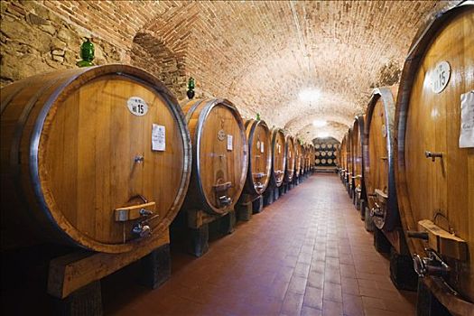 桶,葡萄酒,地窖,托斯卡纳,意大利
