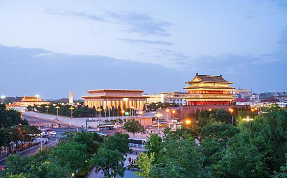 北京前門與天安門美景
