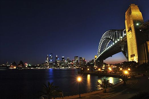 海港大桥,天际线,悉尼,新南威尔士,澳大利亚