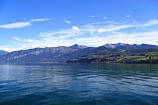 因特拉肯图恩湖美景