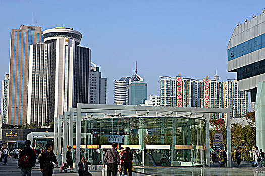 街景,深圳,地铁站,中国