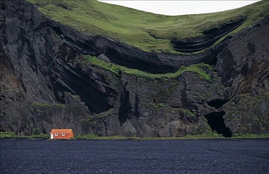 橙色,蔽护,山麓,山峦,东方,南海岸,冰岛,欧洲