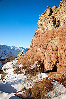 硫磺沟,雪山