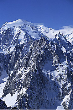 顶峰,勃朗峰,区域,夏蒙尼,法国