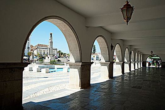 拱廊,城镇,塔维拉,东方,阿尔加维,葡萄牙,欧洲