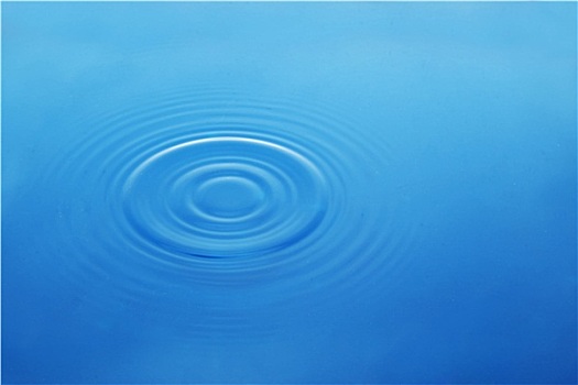波状,圆,水,蓝色,反射