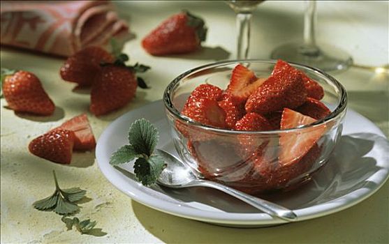 草莓,腌制,醋