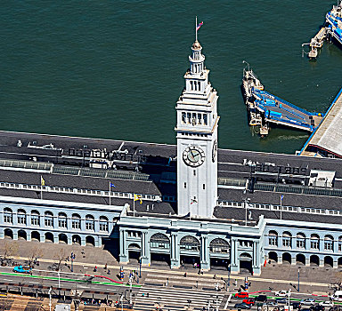 渡轮,建筑,钟楼,旧金山,旧金山湾,区域,美国,加利福尼亚