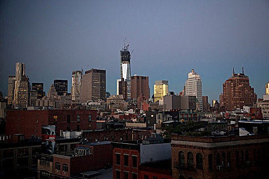 纽约,城镇,建筑,高层建筑,摩天大楼