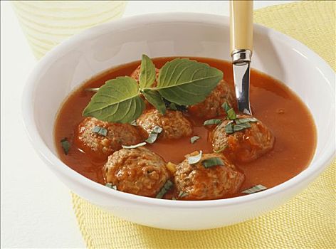 西红柿汤,肉丸