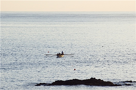 划桨船,接近,亚速尔群岛
