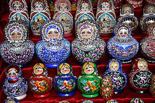 俄罗斯,莫斯科,街道,传统,俄罗斯娃娃