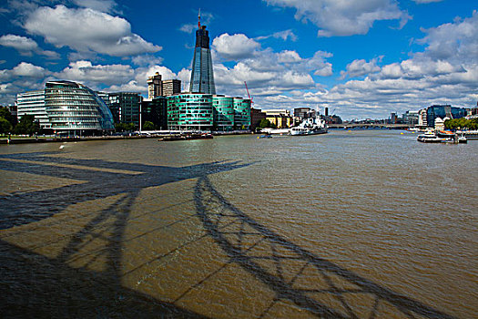 市政厅,伦敦南岸,泰晤士河,风景,南华克,伦敦,英格兰