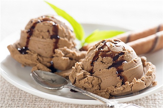 褐色,巧克力冰淇淋