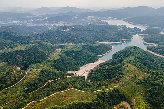 航拍九龙湖