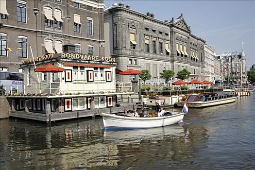 码头,旅游,船,给,运河,阿姆斯特丹,荷兰,欧洲
