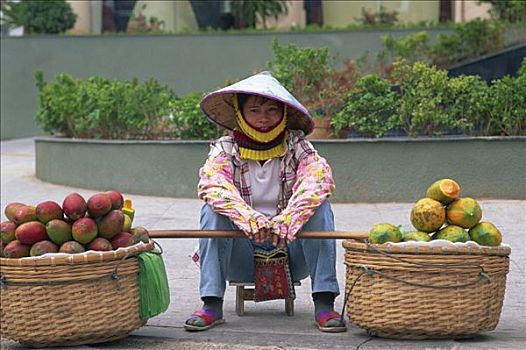 中国,海南岛,三亚,大东海,海滩,街头摊贩