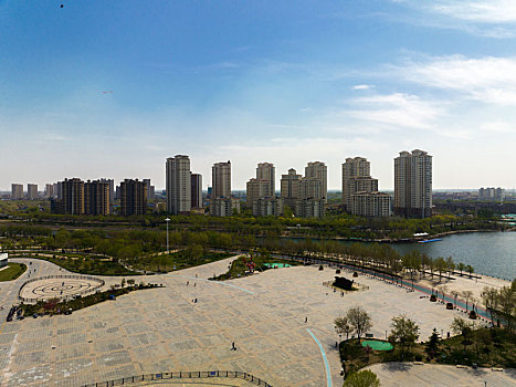 河北省衡水市文化中心航拍图片