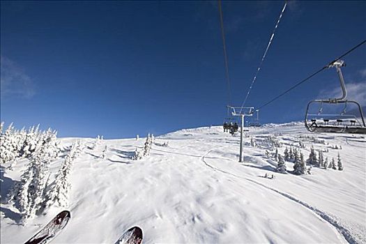 空中缆椅,黑梳山,不列颠哥伦比亚省,加拿大