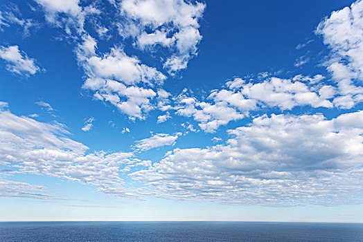 蓝色,云,天空,蓝色海洋,地平线