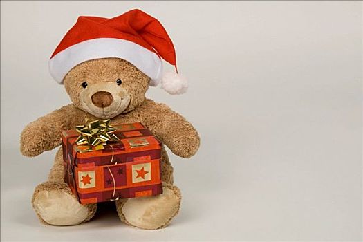 泰迪熊,圣诞节,帽