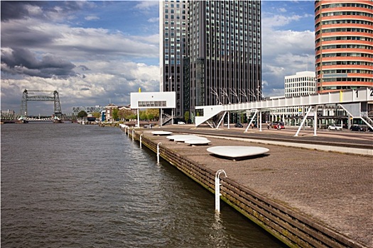 河,散步场所,鹿特丹