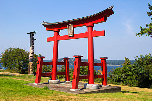 入口,神社,加拿大